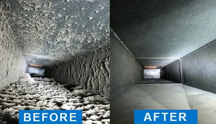 Before air duct cleaning